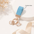 Custom Name Keychain Personalized Laser Engraved Double Rings Key Holder for Pendant Anti-lost Customized Name Key Chain