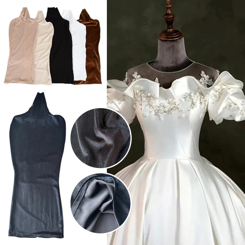 Wedding Dress Women's Mannequin Body Cover Display Replacement Dress Form Velvet Upper Body Makeup Bottoming Shirt