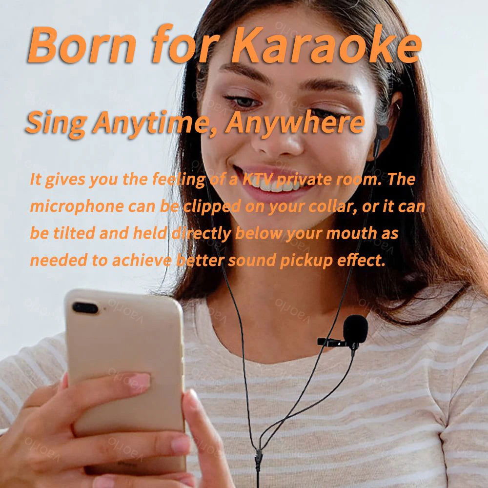 2Meters Live Streaming Karaoke Wired Earphones 9D HiFi Heavy Bass Dual Mic Headsets 3.5mm AUX/Type-C Digital Chip In-Ear Earbuds