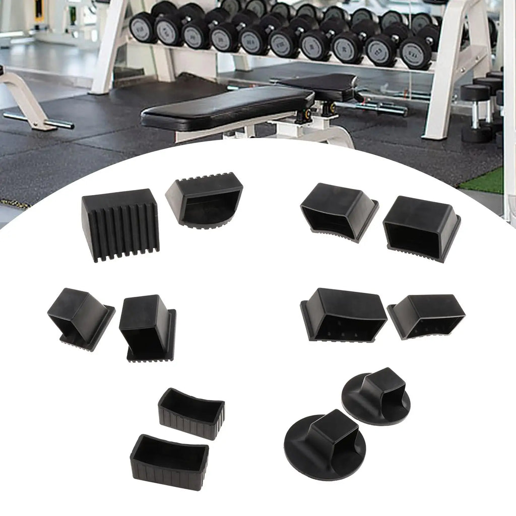 2x End Cap Non-slip Fitness Equipment Sports Equipment Sleeves Lightweight Tube Cover for Office Apartment Gym Replace Parts