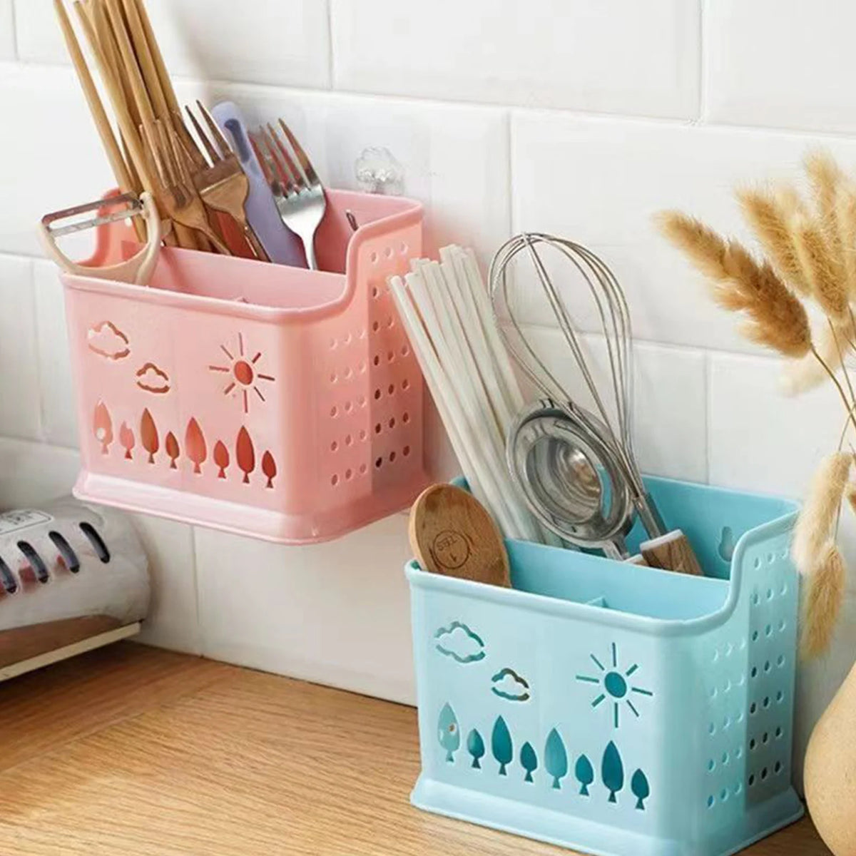 Kitchen Chopstick Utensil Holder Space Saving Easy Cleaning Holder for Holding Dinner Servert Tools