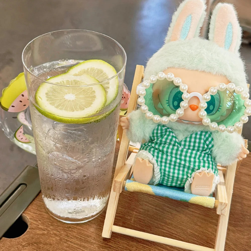 For 15/17cm Ropa Labubu Doll Summer Bikini Cloth Sunglasses Fashion swimsuit Swimming Accessories Beach Costume