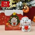Christmas Series Craft Resin Animal Party Creative Mini Christma Tree Old Girl Kids Cute Gift Home Decoration Supplies Decor