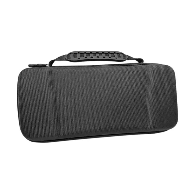 Black textured hard-shell storage bag for Asus Rog Ally Eva hard case with padded grip handle.