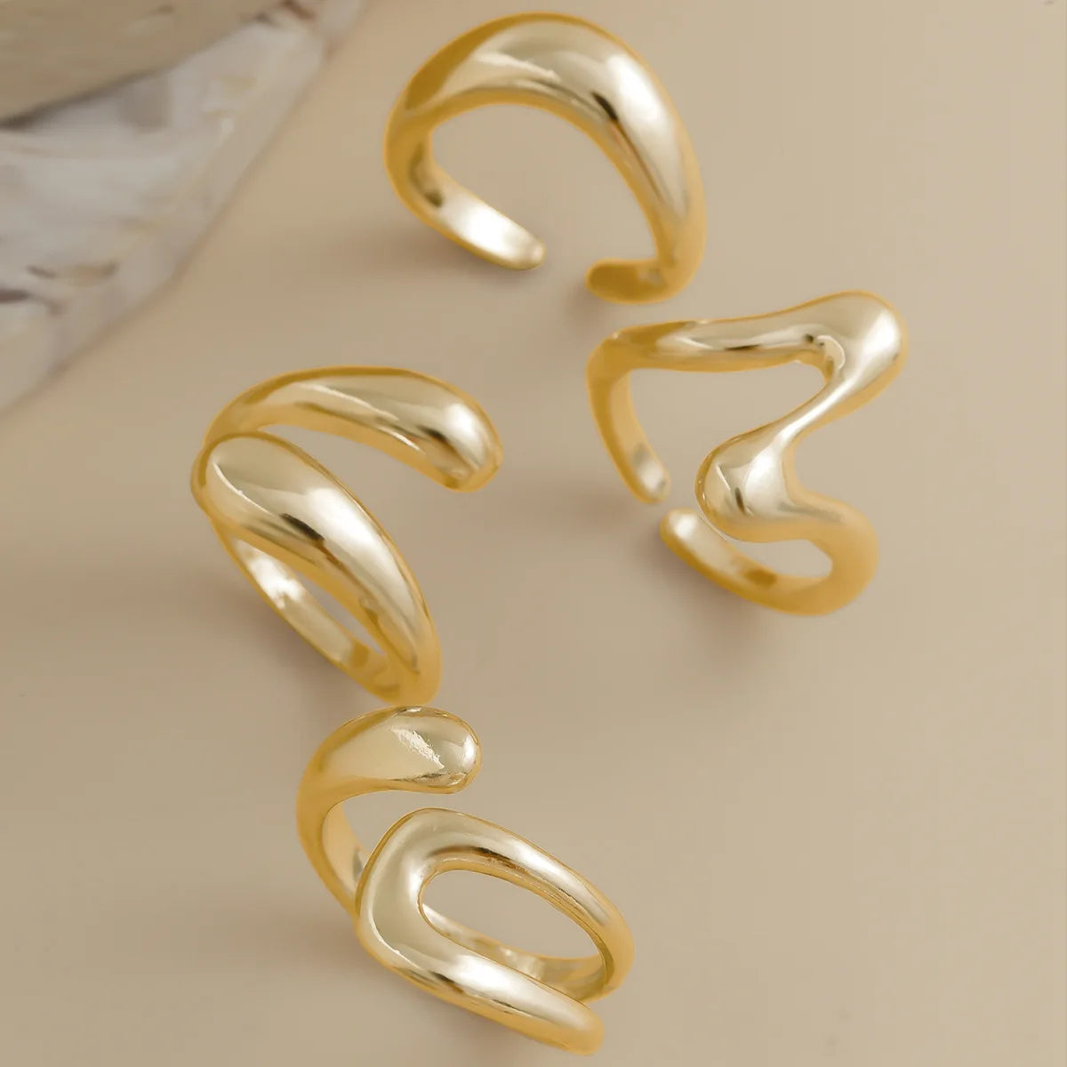 One Set Irregular Geometric Rings For Women Men Girls Punk Fashion Beach Style Gold Silver Color Knuckle Joint Ring