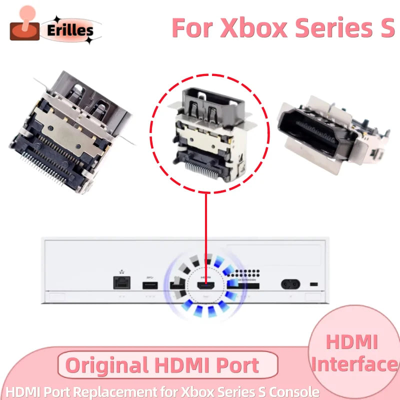 1PCS Original HDMI Port Replacement for Xbox Series S Console - Gaming Accessories