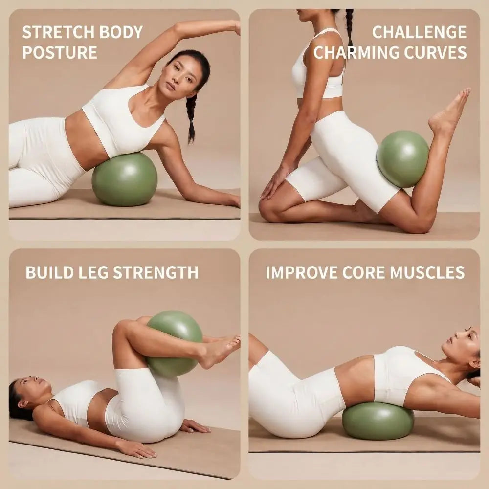 Sports 22 cm Yoga Ball Soft Inflatable Pilates Ball Anti-Burst Thickened Fitness Pilates Ball Indoor Training