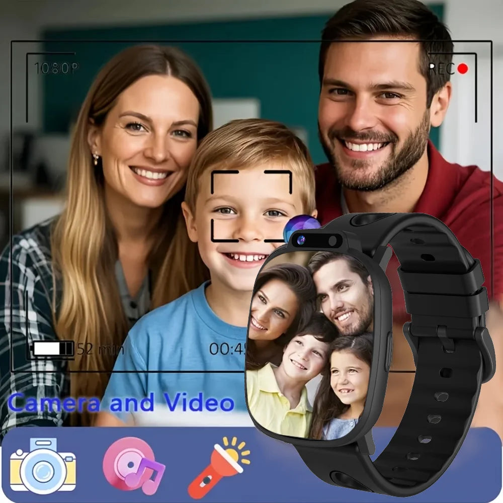 LAXASFIT Kids Smart Watch 1.88" HD Photo Album Watch Faces Educational Games Alarm Reminder Camera Calendar for Boys Girls
