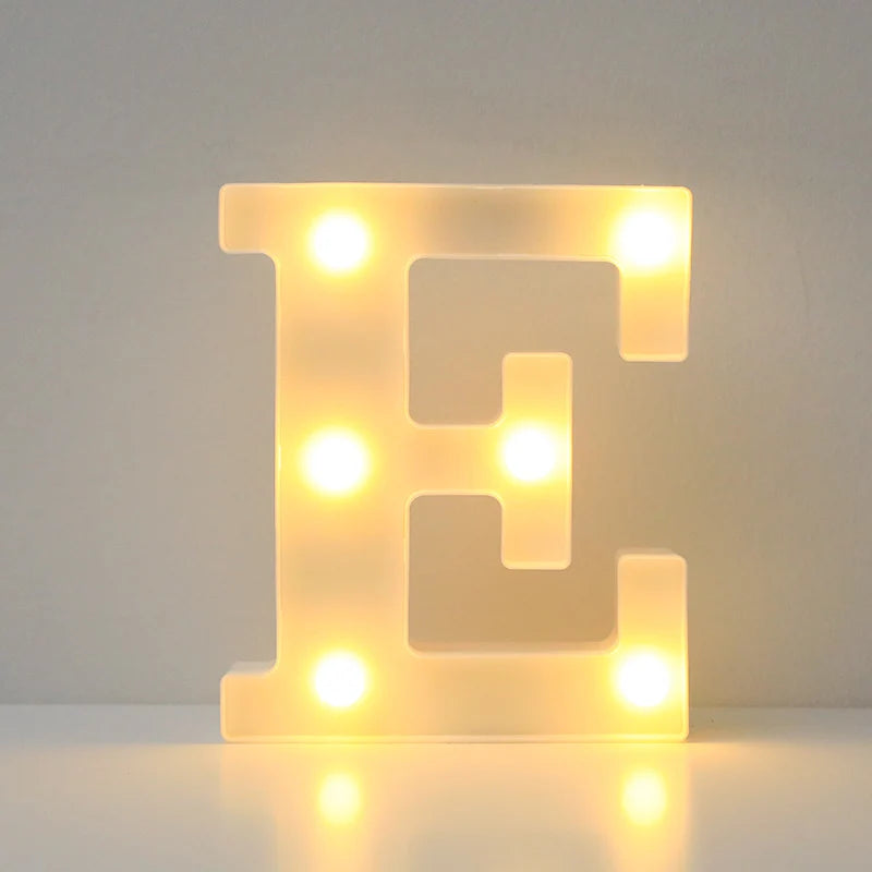 Alphabet LED Letter Lights Luminous Number Lamp Battery Night Light for Wedding Birthday Christmas Party  Home Decoration