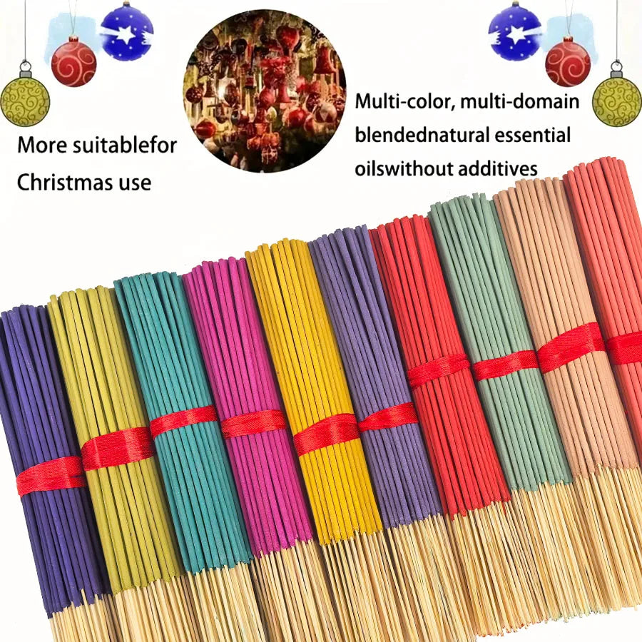 7 Sets of 140 Incense Sticks, Available in Four Seasonal Sets: Rose, Lavender, Sandalwood, Jasmine, Mint, Cherry Blossom, Herbal, and Dragon Blood Wood, with 20 Sticks in Each Pack, Suitable for Home Use, Office, Yoga, Medita