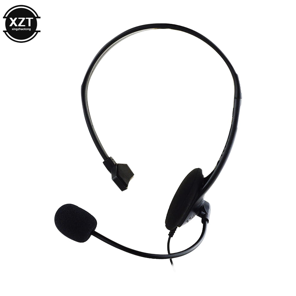 black over-ear usb call center headset with noise canceling mic, flexible boom microphone, adjustable headband, and frequency response range for clear communication.