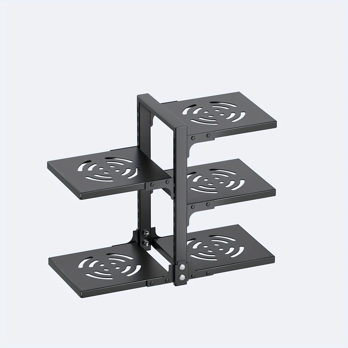 Kitchen Counter Pot Rack, Multi Tier Metal Pan Organizer, Freestanding Corner Cookware Storage Holder for Pots Pans