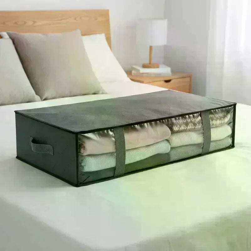 4 Pack Under Bed Storage Containers Blanket Storage Bag Shoe Storage And Organization Space-Saving Bedding Organizer For Bedroom