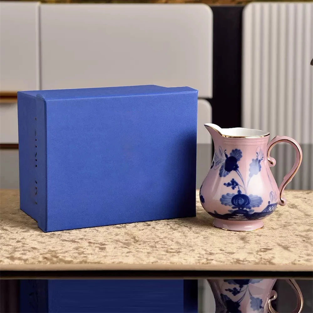Kitchen Supplies Home Ceramic Tableware Steak Coffee Cup Mug Tray Teapot Milk Pot Bowl Printed Tableware Decoration Package