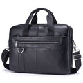 Men's Vintage Genuine Leather Briefcase Large Laptop Bag Cowhide Office Work Business Travel Shoulder Bag