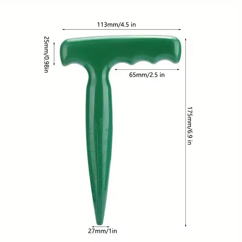 1pc Handheld Garden Hole Puncher Clear Scale Planting Tools Lightweight Digging Hole Tool Sowing Seeds Dispenser For Hole Diggin