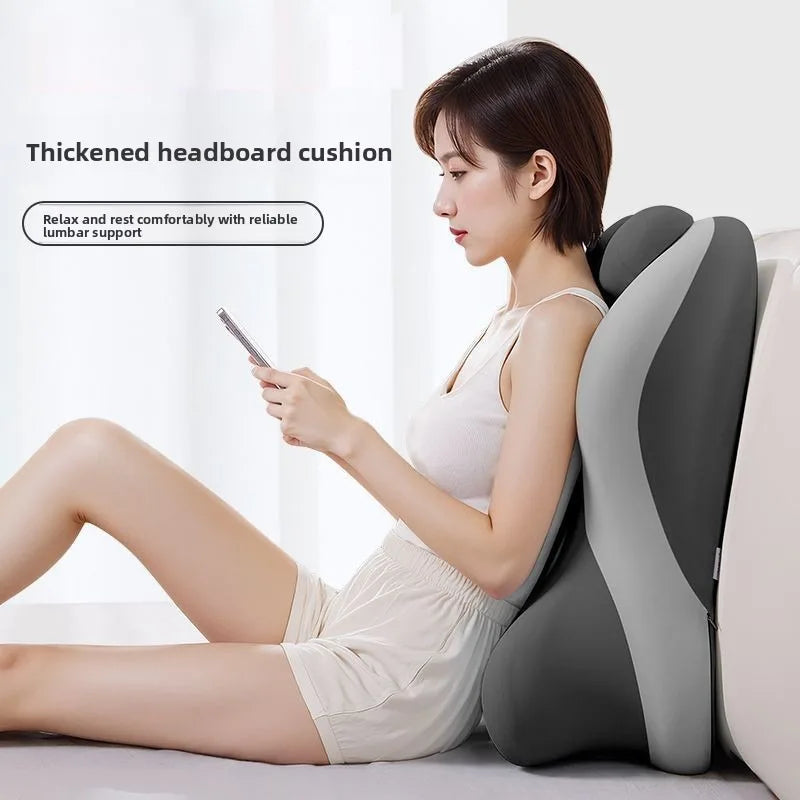 New Bed Headrest Pillow for Reading in Bed Sofa Bedroom Multifunctional Neck Lumbar Support Large Back Cushion