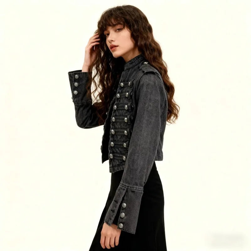 Blouse Jacket Women Spring/Autumn Cropped Denim American-style Slim-fit Casual Minimalist Comfortable Niche Premium Distinctive