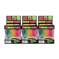 Rainbow-colored translucent nee doh cube squishy sensory fidget toys in clear packaging viewed from the front