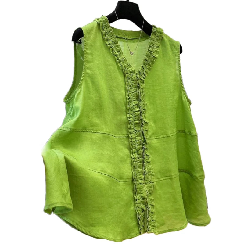 Women Clothing Casual Loose Solid Shirt Summer Fashion O-neck Folds Short Sleeve Top French Versatile Y2k Pullovers Shirt