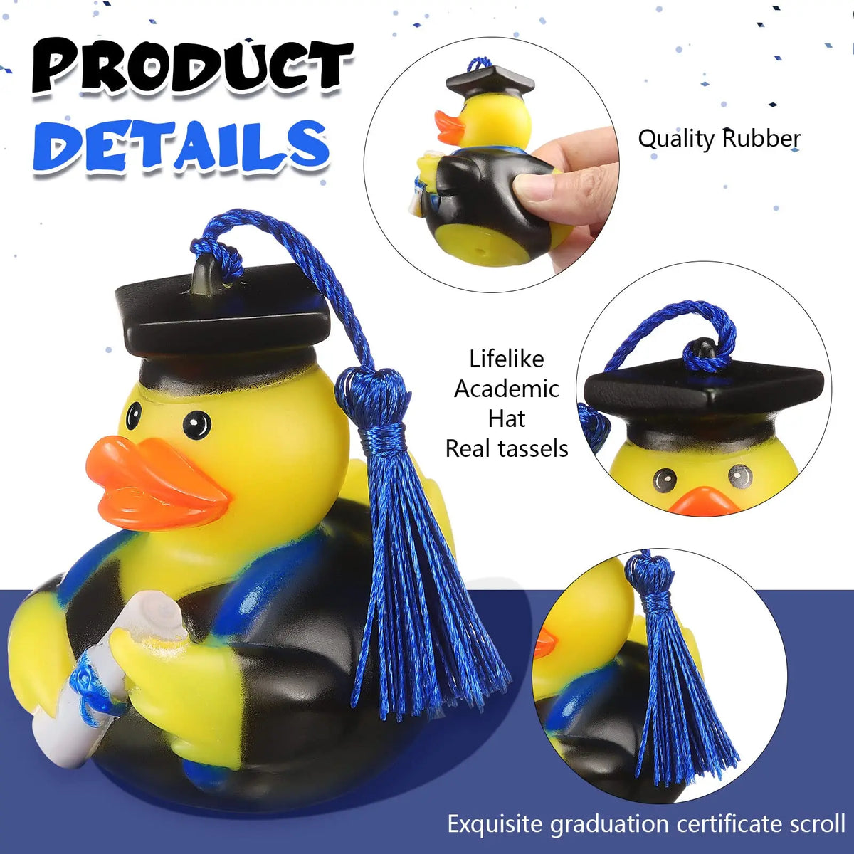 Graduation Diploma Rubber Ducks Grad Rubber Duck Gifts Graduation Duck Bulk for Student Pool Theme Party Favors