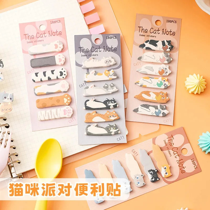 1 Set Stationery DIY Leisure Cat Series Cute Paper Memo Pad Sticker Post Sticky Notes Notepad School Office Supplies Gift