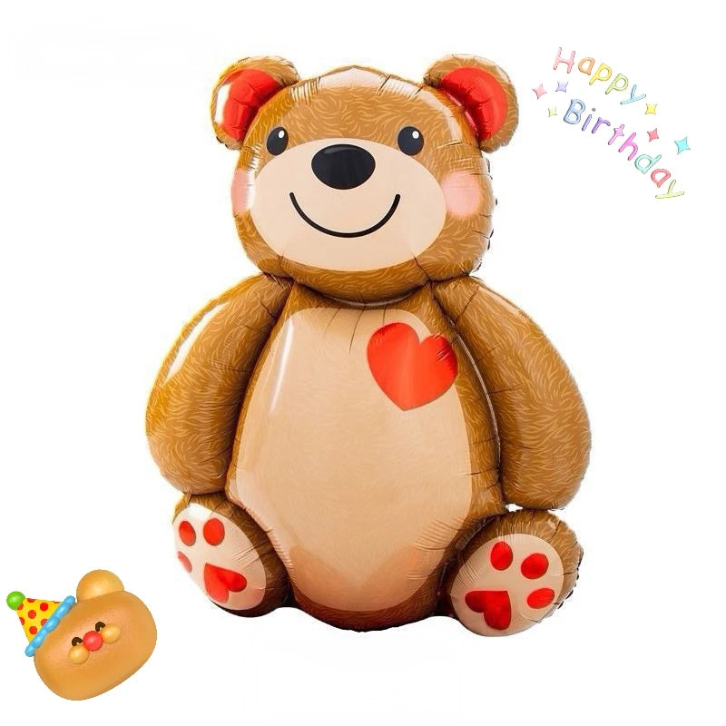 Children's Birthday Wedding Party Cake Decoration Mom Shower Background Huge Bear Aluminum Film Balloon Hug Bear