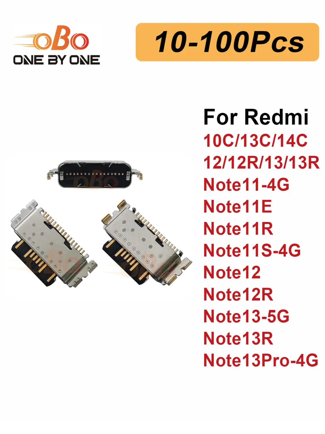 Silver metallic usb-c charging port dock plug connectors for Redmi 13c 14c smartphones designed as a charging port dock.