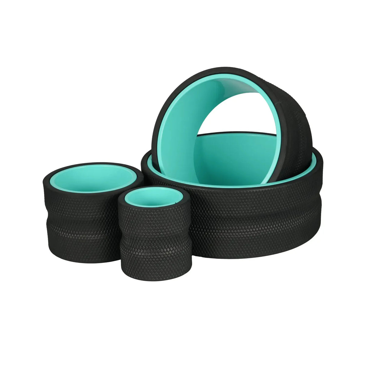 TTSPORTS Pilates Rim Double Color Yoga Wheel for Back Pain Relief
