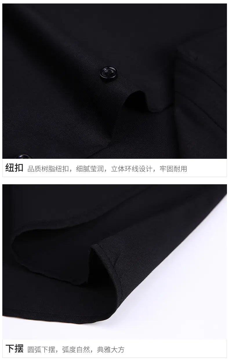 black glossy button with subtle circular ridges set into dark fabric on men dress shirts casual long sleeve business office for club party and casual long wear