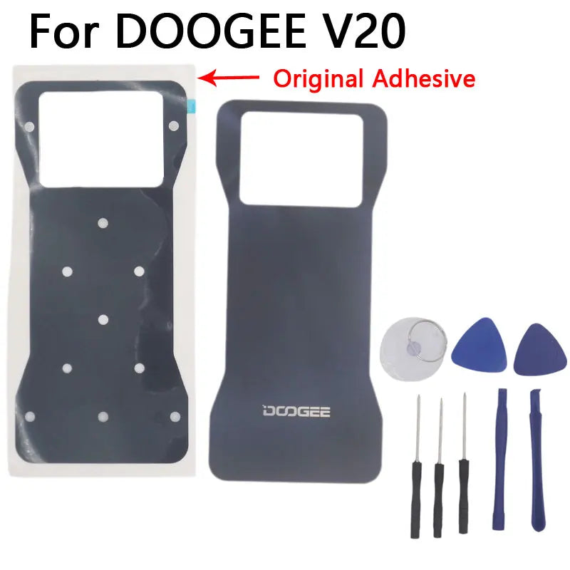 New Original DOOGEE V20 Battery Cover Composite Cell Phone Back Cover Plate Cover With Foam Adhesive For DOOGEE V20 Smart Phone
