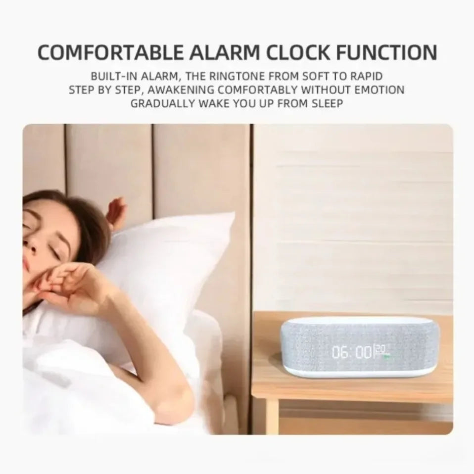Wireless Charger Pad Phone Alarm Bedroom Lamp Night Light Desktop Clock Thermometer For iPhone 17 16 15 14 13 Fast Charging Dock