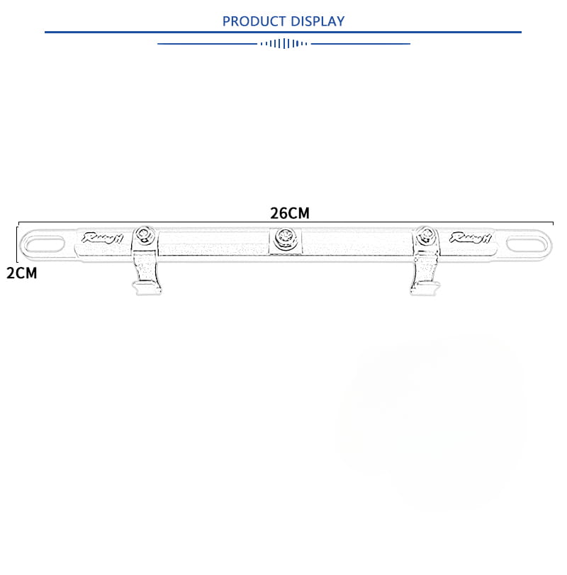 Ensemble de support de téléphone pour guidon de moto en métal argenté comprenant deux pinces réglables et une gravure de marque sur chaque extrémité.
