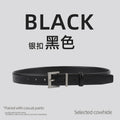 New Waist Belts for Women Plain Real Leather Jeans Belts Strap Blue Pink Khaki Cowhide Waistbands Ladies Daily Dress Decoration