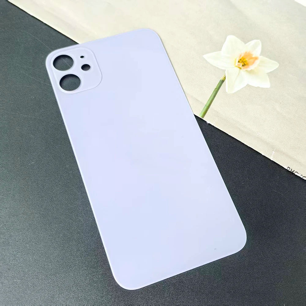 Back Glass Cover For iPhone 11 Replacement Rear Battery Door Housing Cover With Camera Lens Full Housing Back Panel Repair Parts
