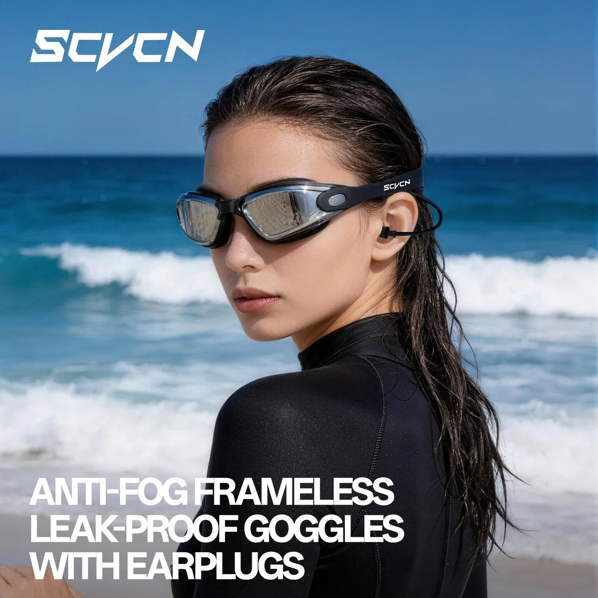SCVCN Swimming Accessories Diving Glasses Surfing Sea Anti-fog Beginner Swimming Goggles Adult Pool Men Women Youth Summer Float