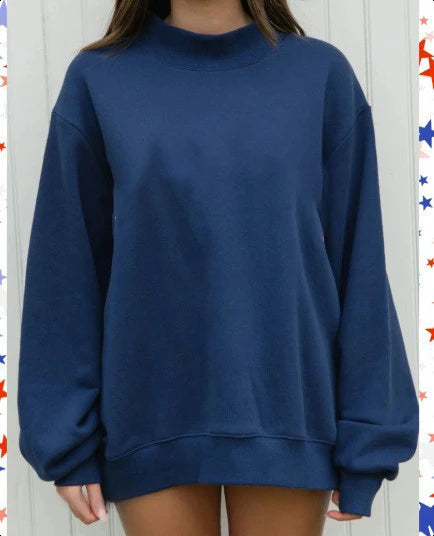 Winter Womens Solid Sweatshirts Casual Comfortable Warm Hoodies Loose Crewneck Fleece Pullover Tops Autumn Womans Streetwear