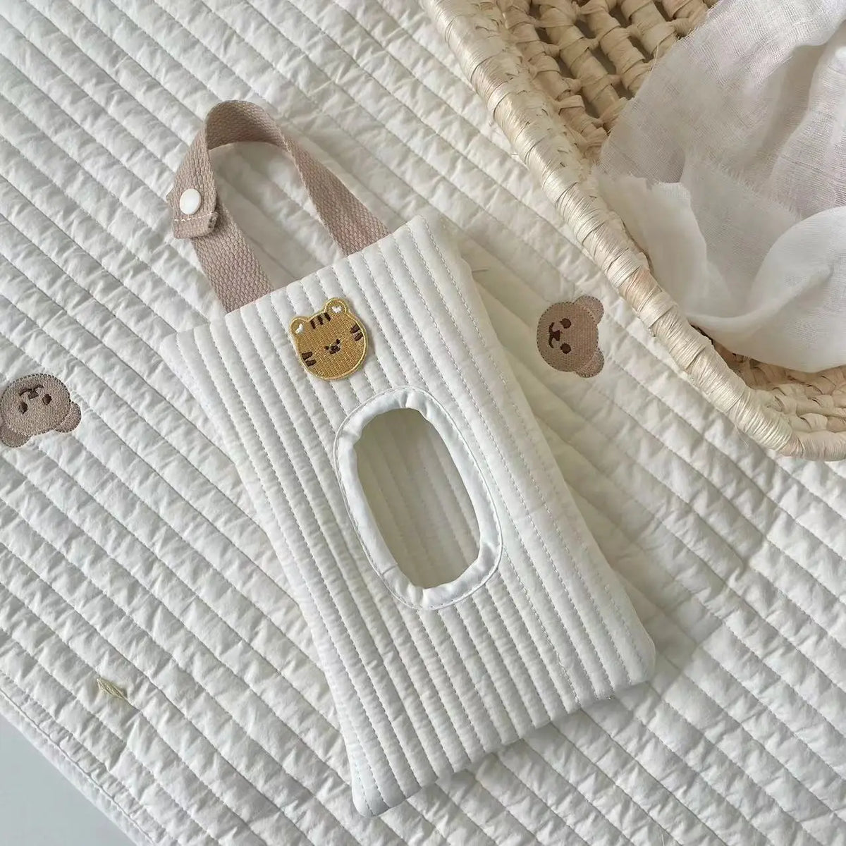 Baby Stroller Accessories Wet Wipes Case Extraction Flip Tissue Box Quilt Solid Towel Cover Newborn Hanging Bag for Cart