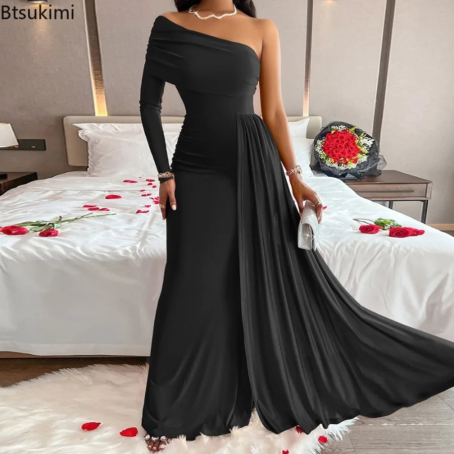 2026 Luxury Party Evening Dresses Women's Sexy and Elegant Backless Sleeveless Off Shoulder Maxi Dress Fashion Prom Gown Females