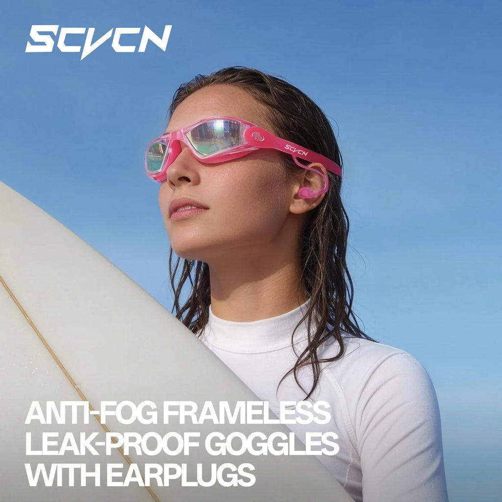 SCVCN Swimming Accessories Diving Glasses Surfing Sea Anti-fog Beginner Swimming Goggles Adult Pool Men Women Youth Summer Float