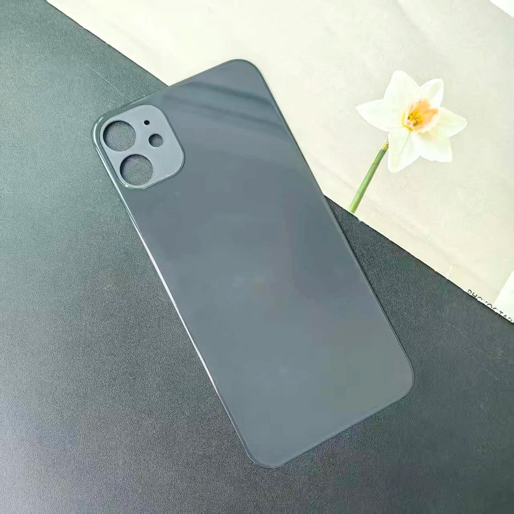 Back Glass Cover For iPhone 11 Replacement Rear Battery Door Housing Cover With Camera Lens Full Housing Back Panel Repair Parts