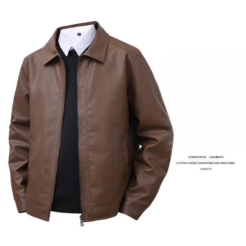 Loose Fit Leather Jacket: Comfortable, Versatile, and Flattering on Every Body Type Windproof and Waterproof Men's Jacket