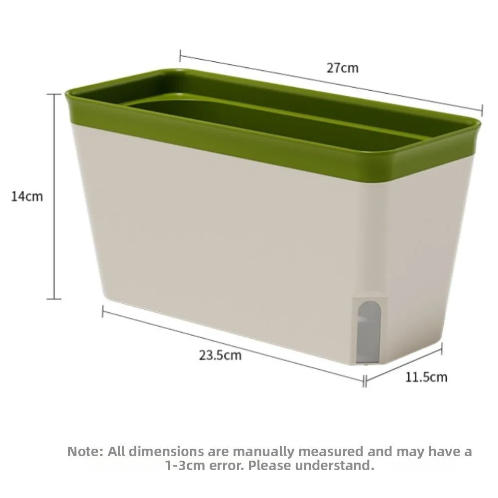 Modern Self Watering Planter Pots Decorative Visual Water Level Window Indoor Planter Herb Planter Box Succulents Plants