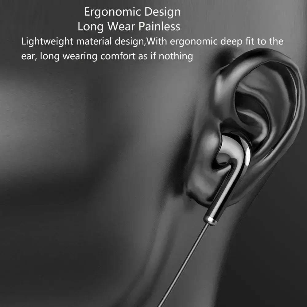 Silberne kabellose Nackenbügel-Bluetooth-Kopfhörer mit LED-Display, mit In-Ear-Kopfhörern und schlankem ergonomischem Design für angenehmes langes Tragen.