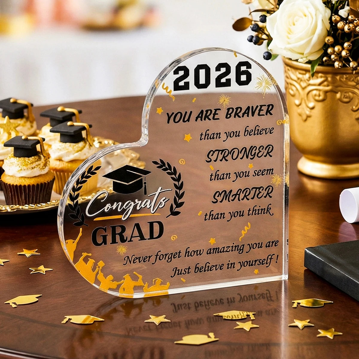 Graduation Acrylic Keepsake Congrats Grad Party Decor Class of 2026 Favors Desktop Ornament Grad Season Celebration Gifts