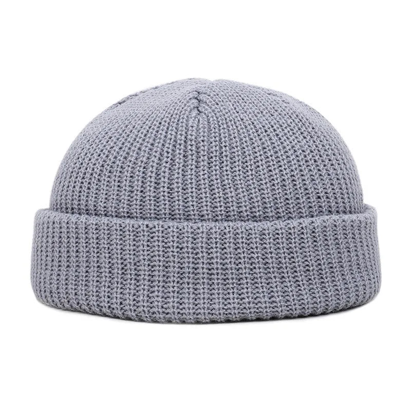 Knitted Hat for Men & Women Caps Wool Fashion Simple Warm Trend Beanies Solid Autumn Winter Beanie Cap Trendy Style