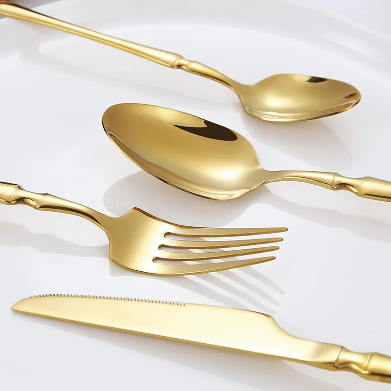 Judaica Dinnerware Set Stainless Steel Steak Knife Fork Coffee Spoon Teaspoon Flatware Dishwasher Safe Kitchen Tableware
