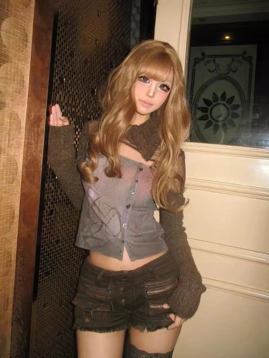 2026 Casual Women Denim Shorts Y2K Aesthetic High Waist 90s Streetwear Soft Grunge Egirl Style Comfort Beach Outfit New Fashion