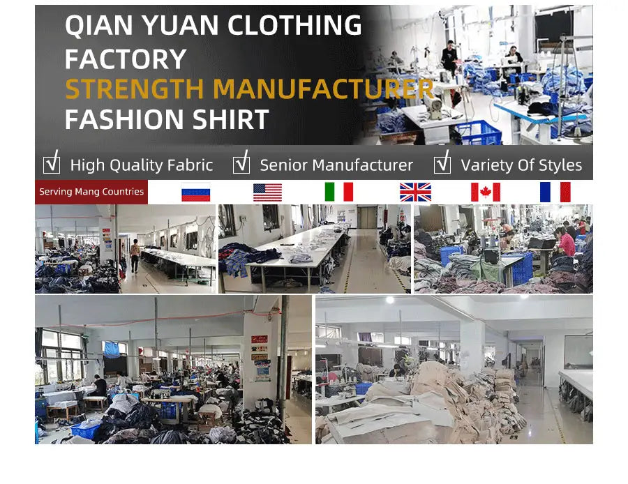men’s cotton oxford slim fit plaid shirt by qian yuan clothing factory made from high-quality fabric available in various styles for international markets