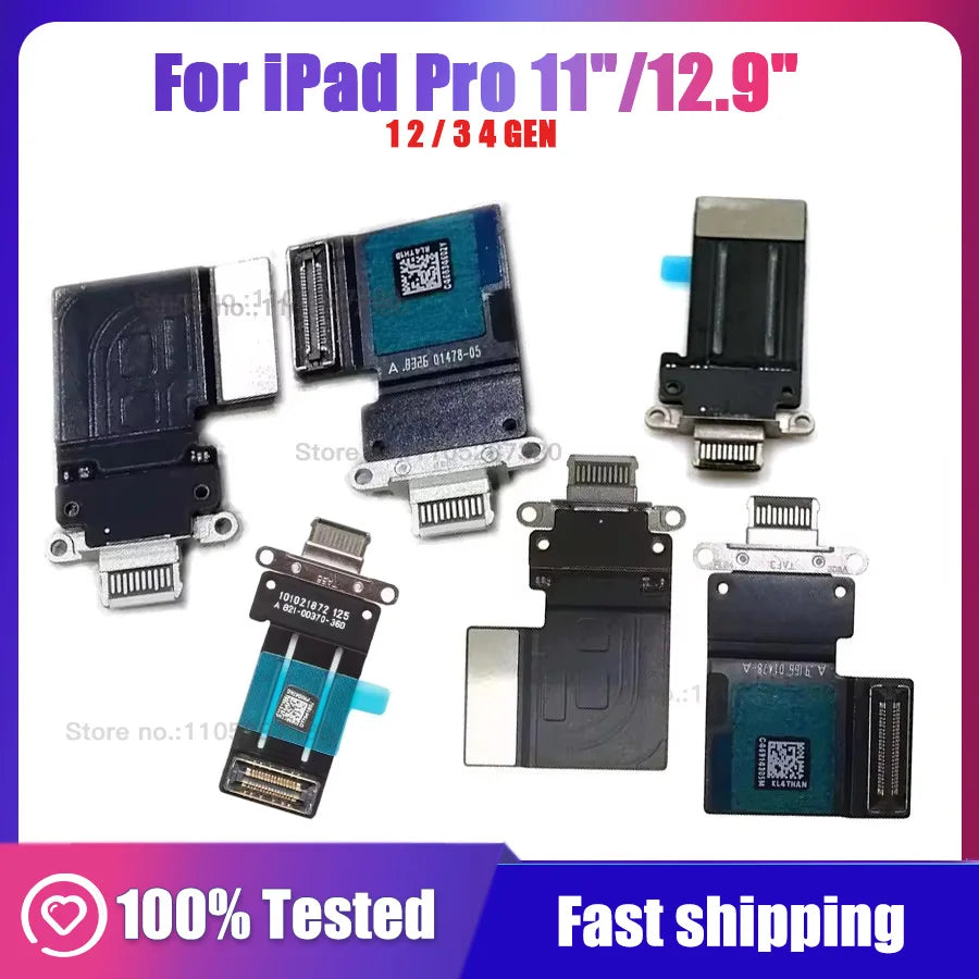 C Power USB Charging Port Connector Flex Cable for iPad Pro 11" A1980 A1934 A2013 12.9" 3rd Gen A1876 A1895 A2014 Dock Charger